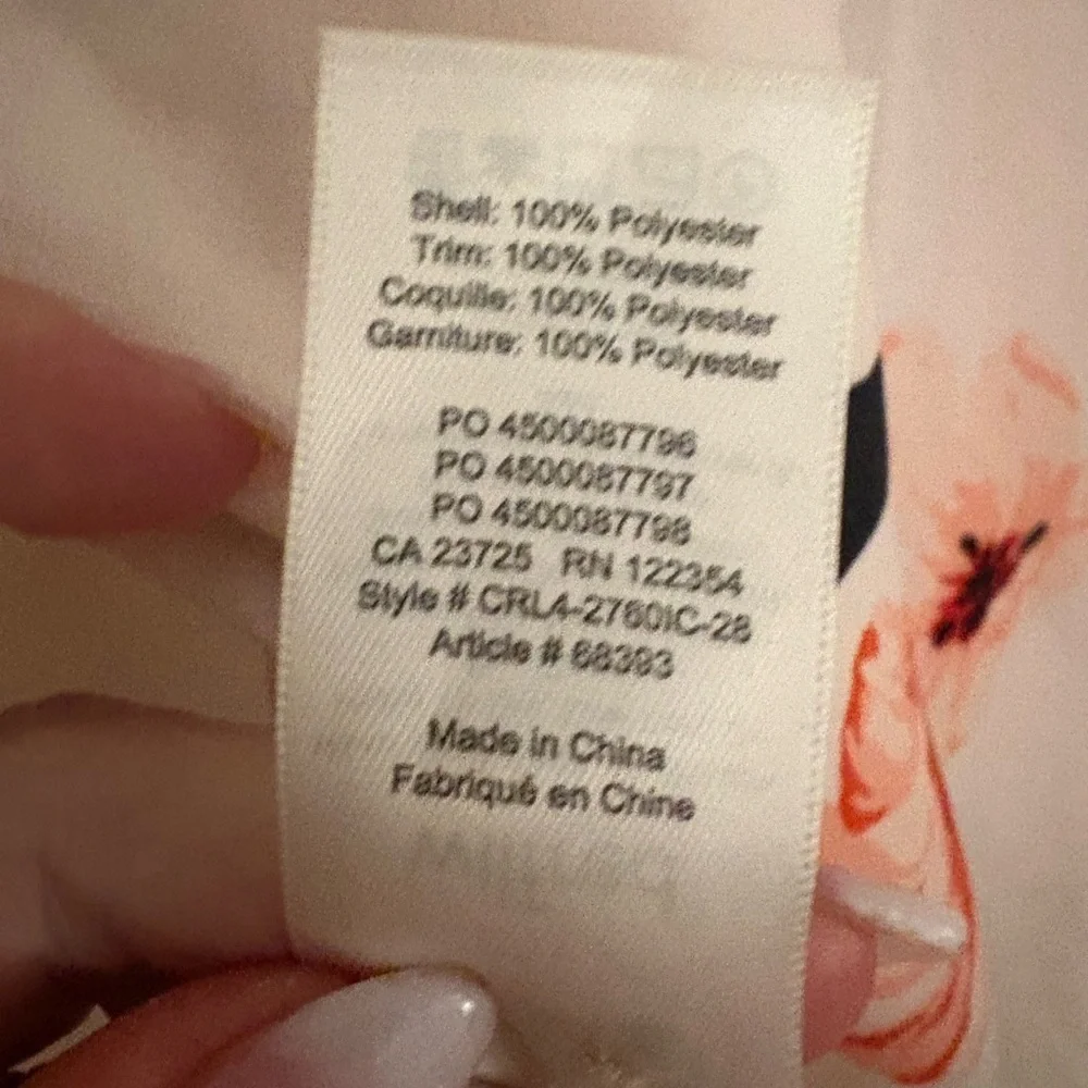 Wilfred | Aritzia Tia floral flowy long sleeve blouse cream size small front tie - Picture 6 of 8